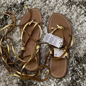 Zara gold Sandals